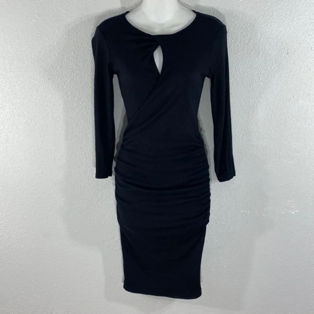 Michael Stars black keyhole bodycon dress